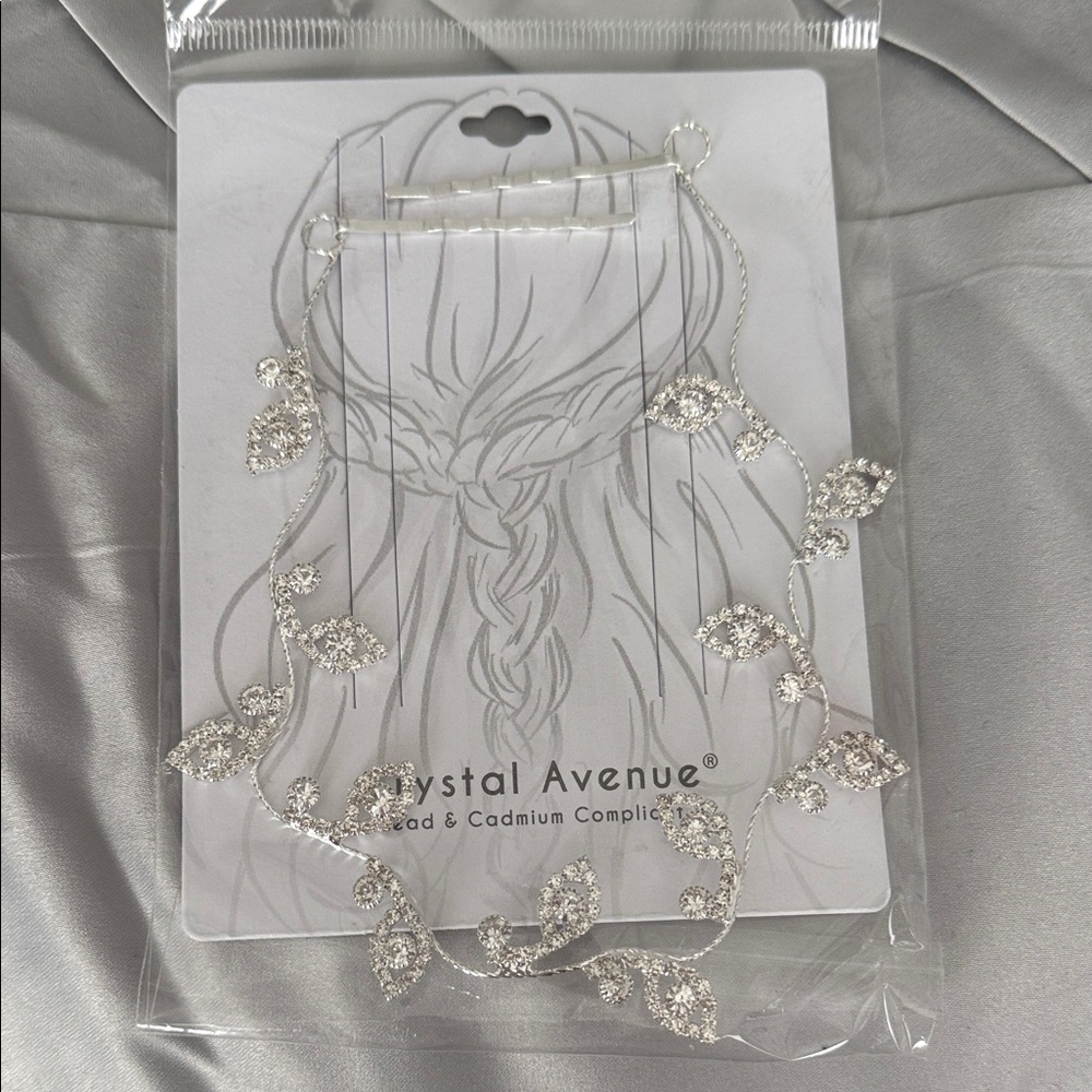 Silver Leaf Bridal Hair Vine